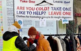 Getting fitted out with warm winter clothing