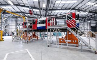 One of the new Piccadilly line trains being assembled at the Siemens factory in Goole