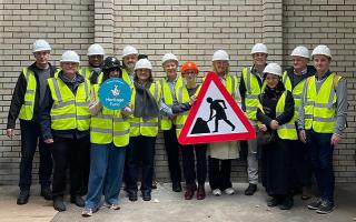 Illustrator Marion Deuchars, Quentin Blake’s Creative Consultant Claudia Zeff, Architect Tim Ronalds and Selina Papa, Head of Engagement at the National Lottery Heritage Fund, were among the onlookers as work began